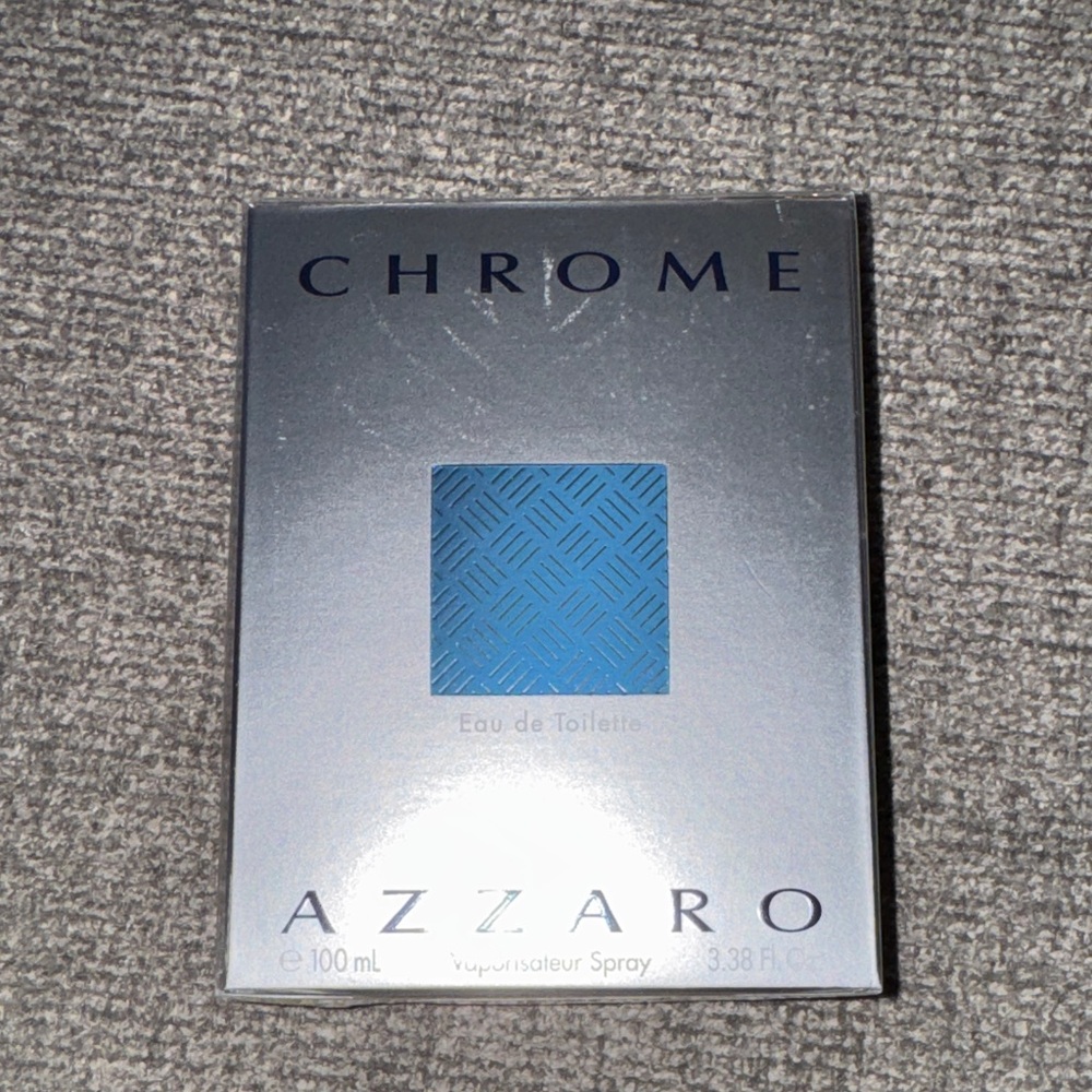 Azzaro Chrome Eau de Toilette for Men - Silver and Blue